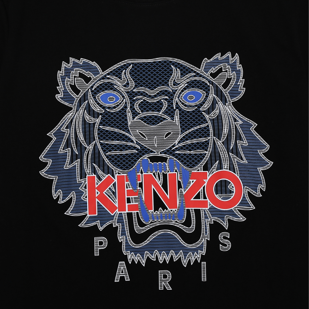 Kenzo Designer T-Shirt: Lebendiges Baumwoll-Shirt mit Japanisch-Französischem Flair