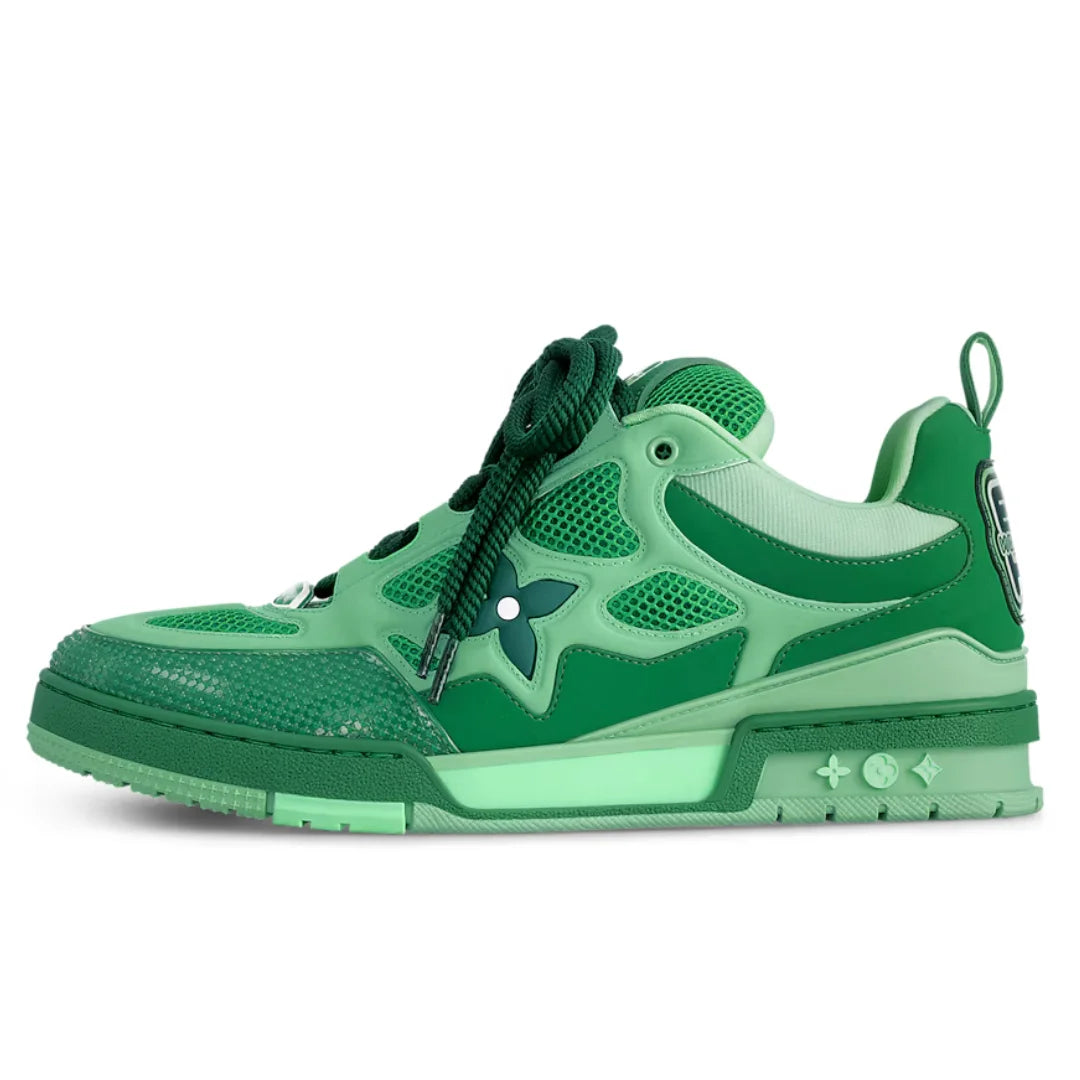 Louis Vuitton Skate Grüne Luxus-Sneaker: Stilvolle Designerschuhe mit Monogramm-Details