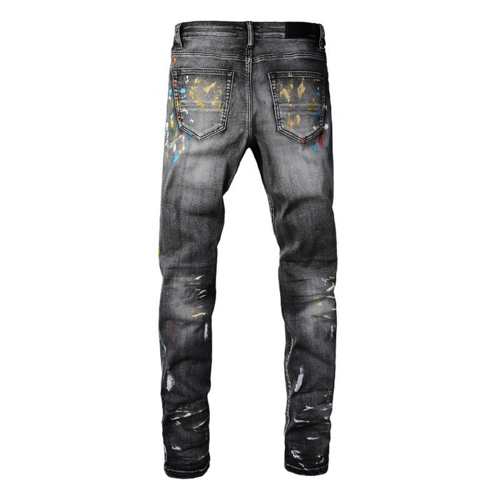 Amiri Distressed Paint Jeans Herren – Luxus Designer Denim mit Kunstvollen Farbspritzern