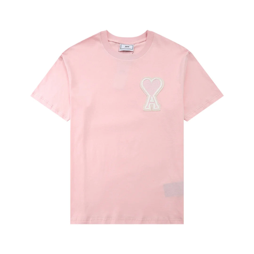 AMI Paris Herz-Logo Baumwoll-T-Shirt Herren – Klassisch, Komfortabel, Stilvoll