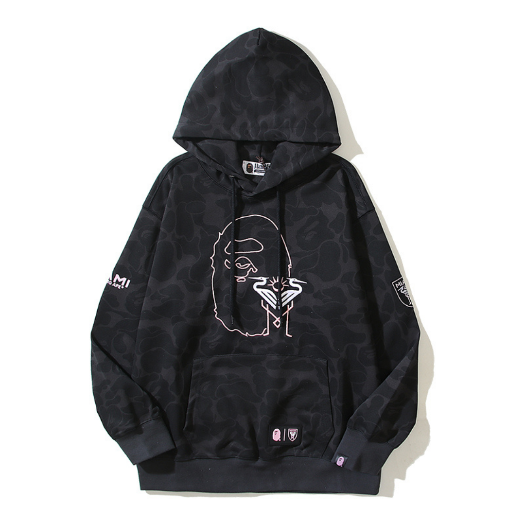 BAPE Miami Streetwear Kapuzenpullover für Herren - Exklusiver Affenkopf Design Hoodie
