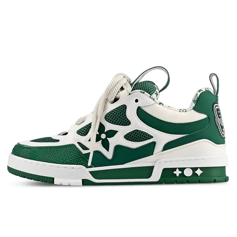 Louis Vuitton Skate Grün Sneakers – Luxuriöse Designer-Schuhe mit ikonischem Monogramm-Muster