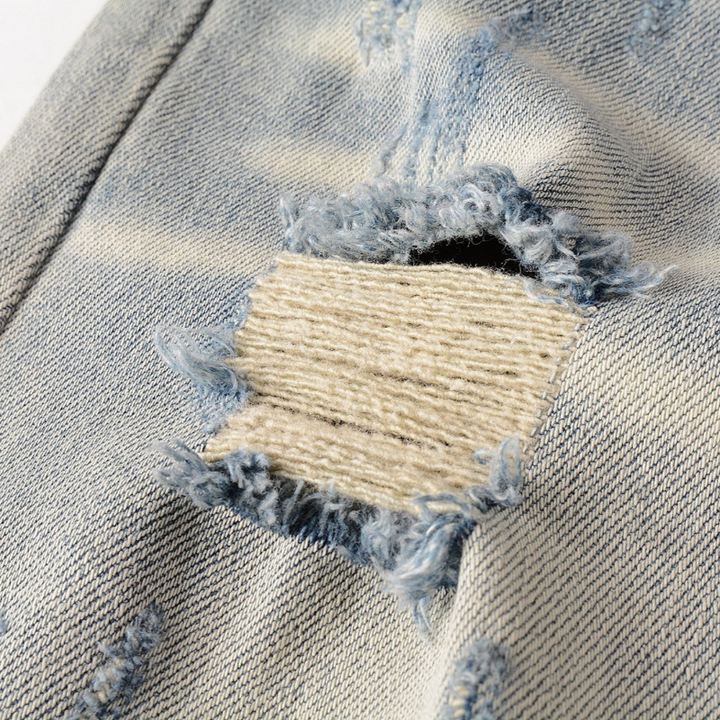 Amiri Designer Patch Distressed Jeans für Herren – Stylische Ripped Denim Hose