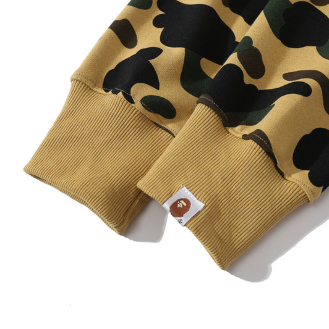 BAPE Trainingsanzug Herren – Exklusiver Streetwear Camo Freizeitanzug Set