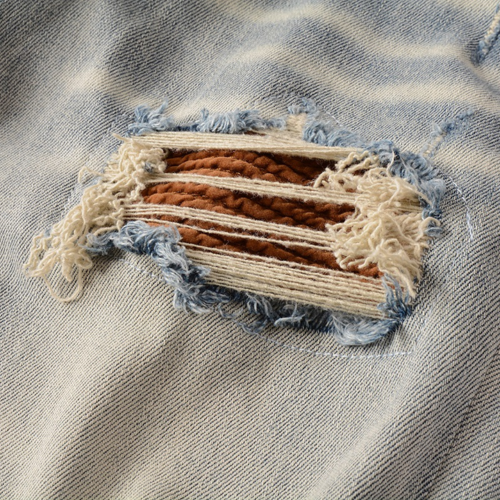 Amiri Designer Patch Distressed Jeans für Herren – Stylische Ripped Denim Hose