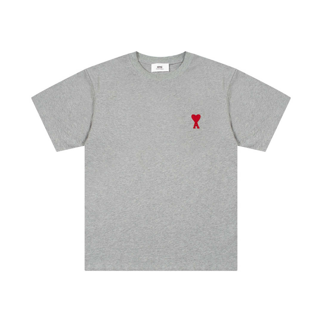 Hochwertiges AMI Paris Herren T-Shirt – Stilvoll, Bequem, Zeitlos, Weiß