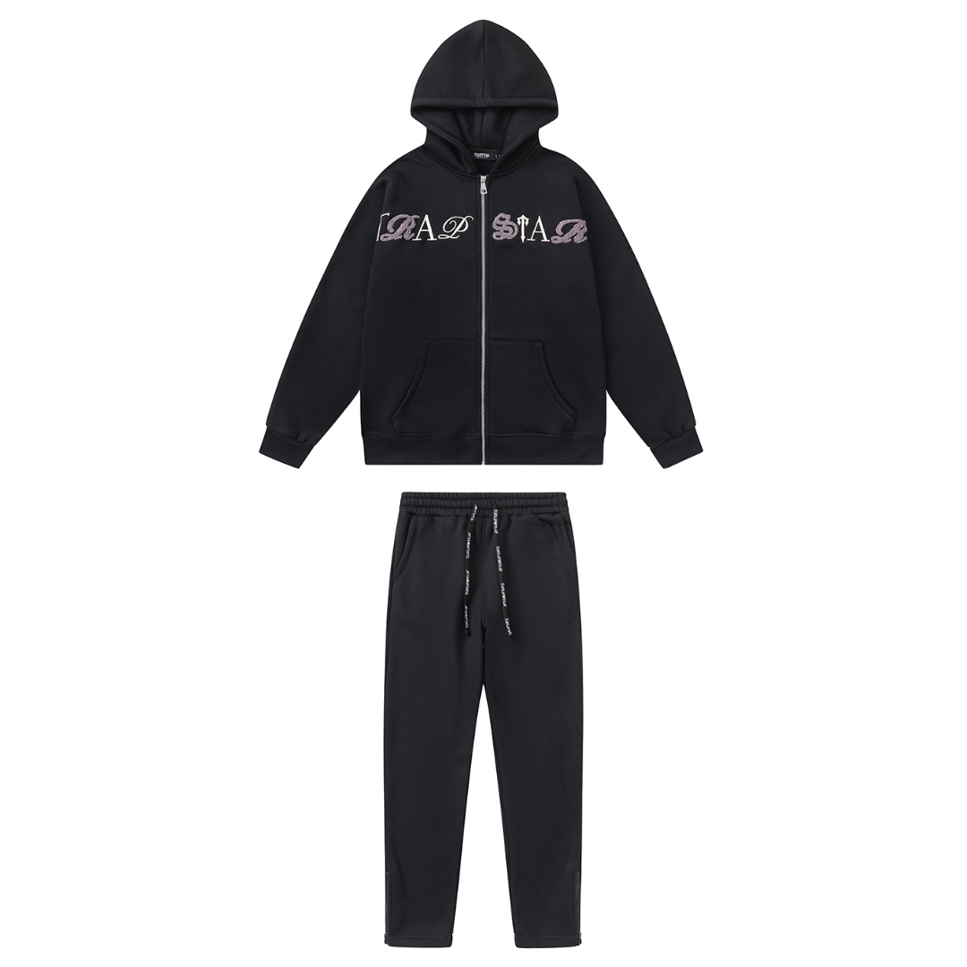 Trapstar Irongate Secret Schwarzer Herren Trainingsanzug Set - Stilvoller Streetwear Freizeitanzug