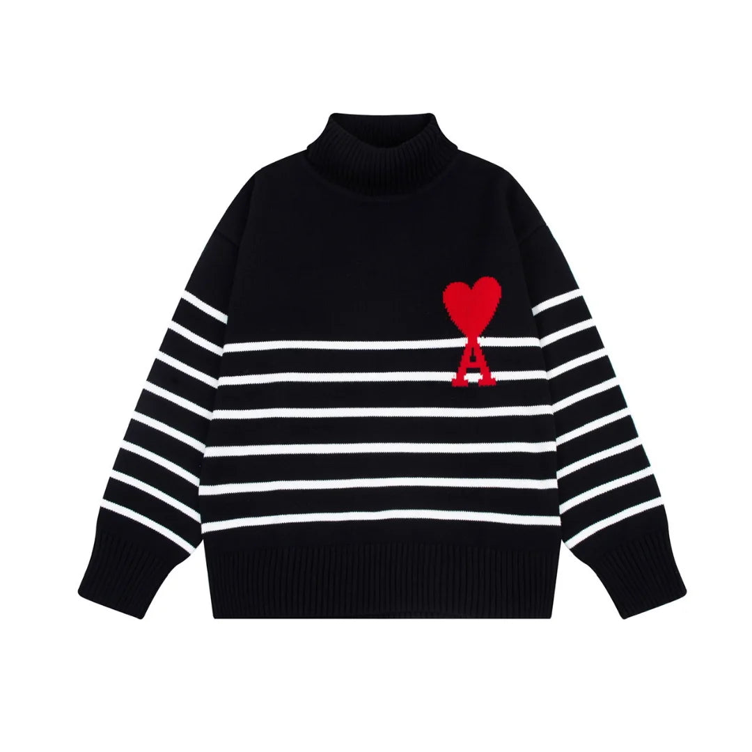 AMI Paris Herzlogo Strickpullover – Luxuriöser Unisex Designer Pullover für Komfort & Stil