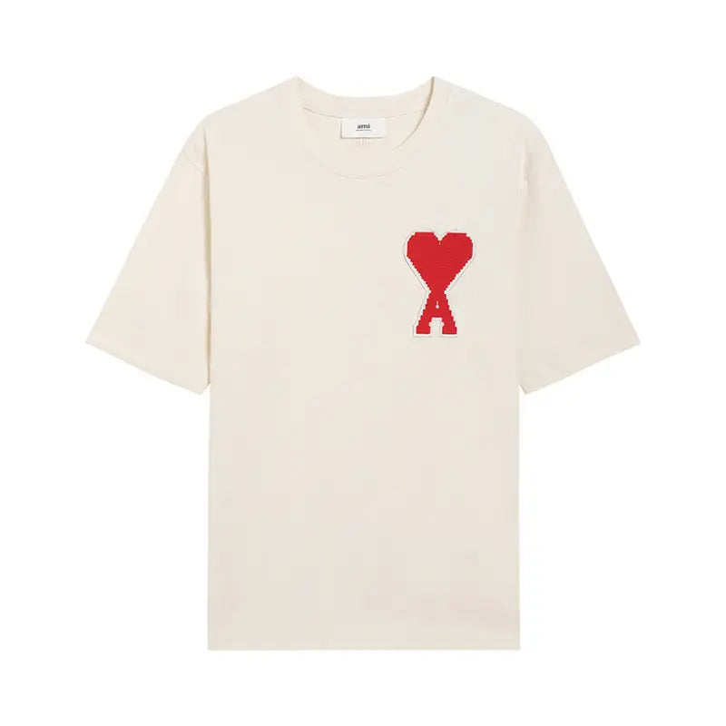 AMI Paris Herz Logo Baumwoll T-Shirt Herren – Klassisch, Bequem, Stilvoll
