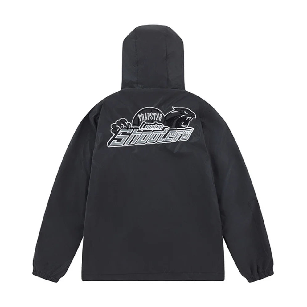 Trapstar London Shooters Reflektierende Schwarze Windjacke – Stylisch & Wetterfest