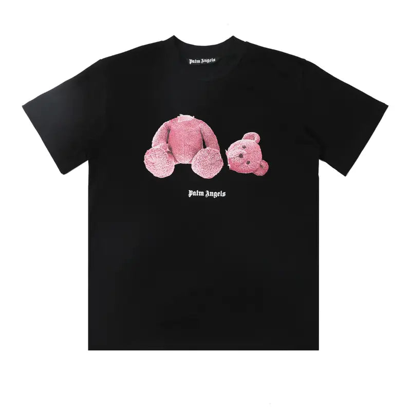 Palm Angels Bären-T-Shirt Premium Baumwolle Modisches Streetwear Design Unisex Oberteil