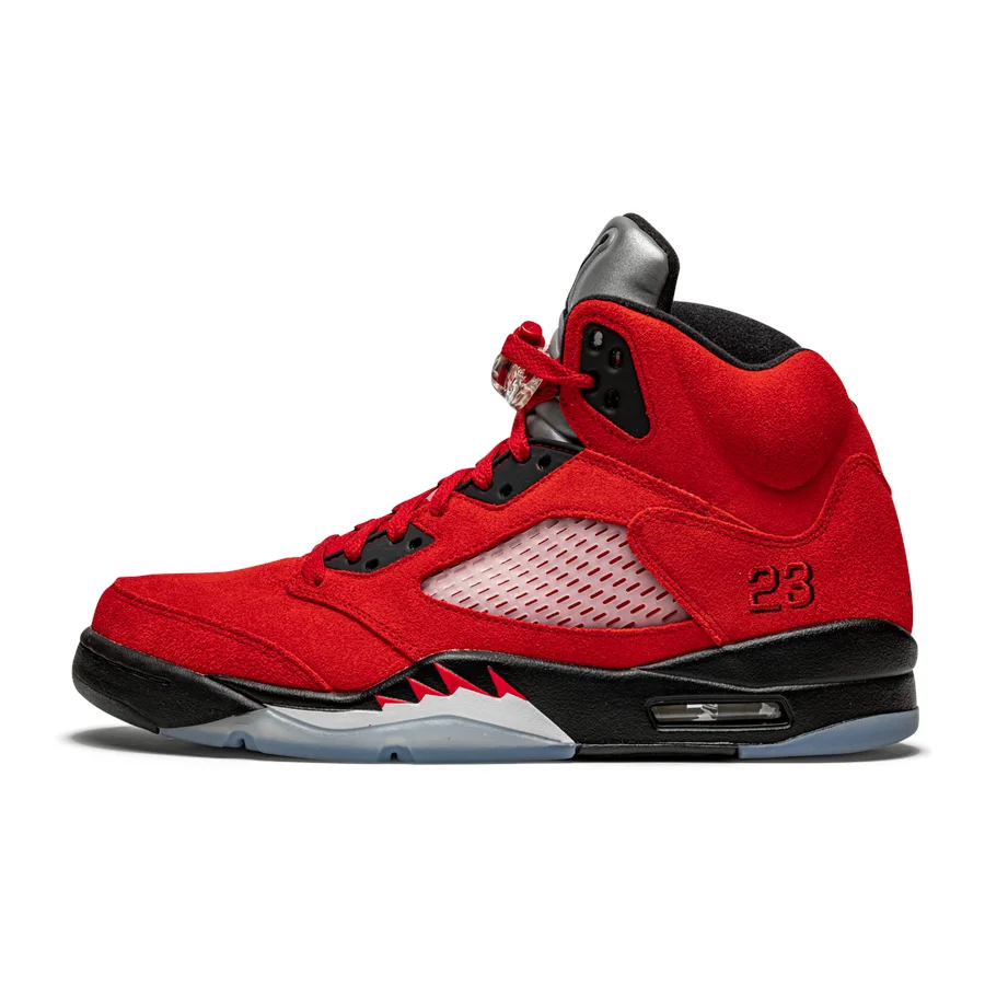 Air Jordan 5 Retro "Raging Bull 2021" – Feuerroter Wildleder-Sneaker für Sammler
