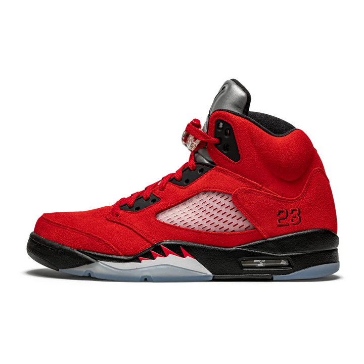 Air Jordan 5 Retro "Raging Bull 2021" – Feuerroter Wildleder-Sneaker für Sammler