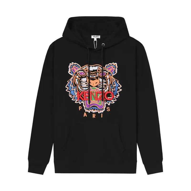 Kenzo Tiger Hoodie Unisex – Lebendiger Französischer Stil mit Kühnem Druck