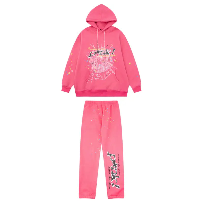 SP5DER Unisex Streetwear Trainingsanzug: Komfortables Set für Freizeit & Sport
