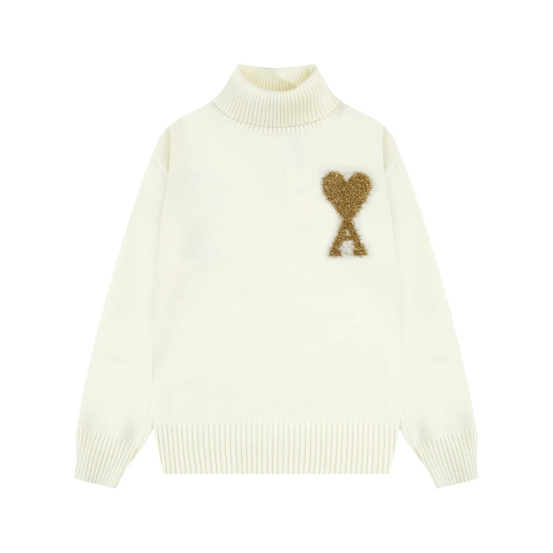 AMI Paris Unisex Wollpullover – Eleganter, Zeitloser Pariser Stil Sweater