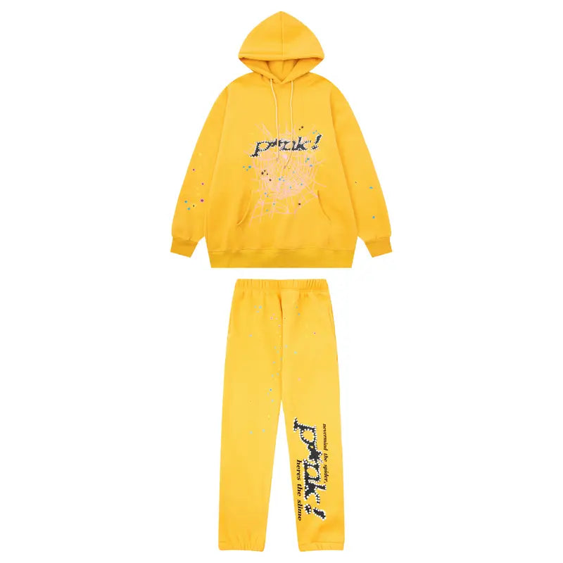 Sp5der Streetwear Trainingsanzug Herren Damen Bequemer Stilvoller Freizeitanzug Set Modern