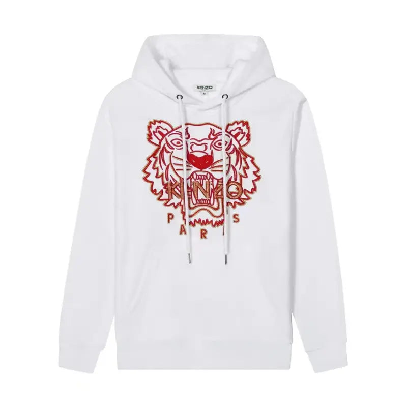 KENZO Tigerkopf-Logo Hoodie Herren Bequemer Designer Kapuzenpullover Baumwolle Casual