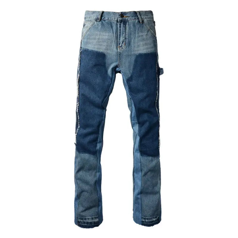 Amiri Blaue Patch Flared Jeans: Luxuriöse Denim-Hose mit Schlag für Herren
