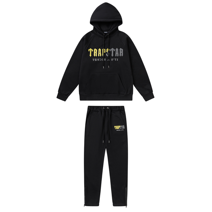 Trapstar Decoded 2.0 Kapuzen-Trainingsanzug Schwarz Gelb – Ultimativer Streetwear-Komfort