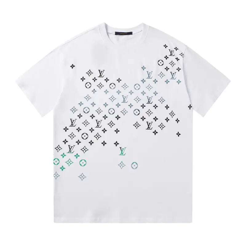 Luxuriöses Louis Vuitton Baumwoll T-Shirt mit ikonischem Monogramm Design