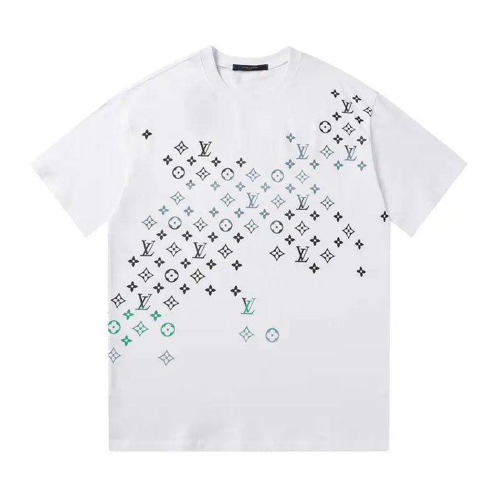 Luxuriöses Louis Vuitton Baumwoll T-Shirt mit ikonischem Monogramm Design