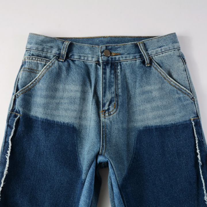 Amiri Blaue Patch Flared Jeans: Luxuriöse Denim-Hose mit Schlag für Herren