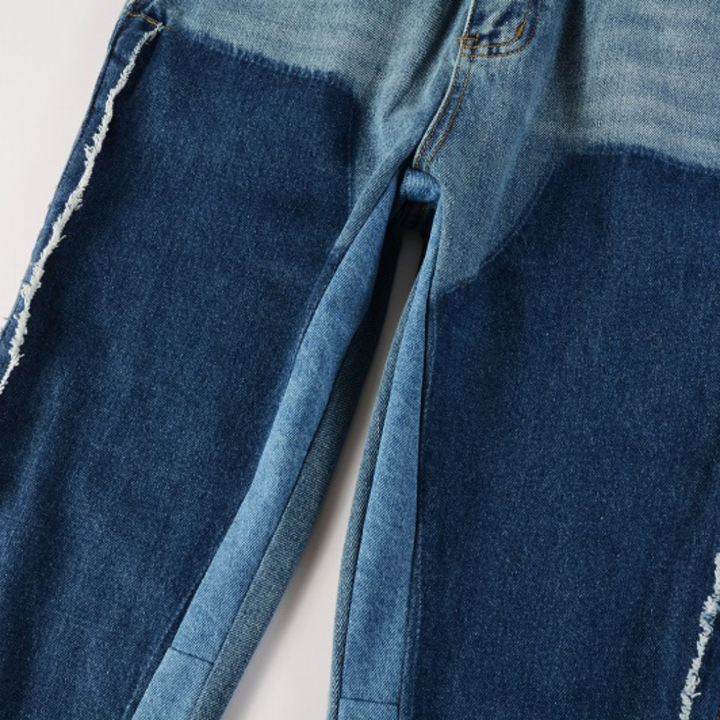 Amiri Blaue Patch Flared Jeans: Luxuriöse Denim-Hose mit Schlag für Herren