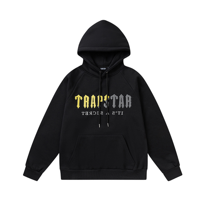 Trapstar Decoded 2.0 Kapuzen-Trainingsanzug Schwarz Gelb – Ultimativer Streetwear-Komfort