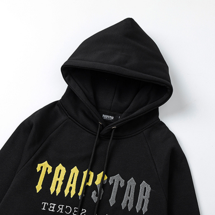 Trapstar Decoded 2.0 Kapuzen-Trainingsanzug Schwarz Gelb – Ultimativer Streetwear-Komfort