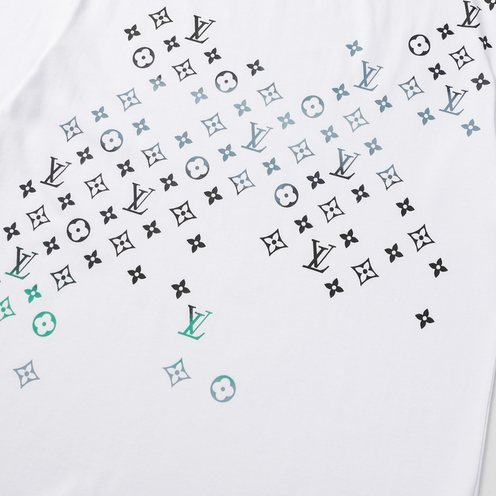 Luxuriöses Louis Vuitton Baumwoll T-Shirt mit ikonischem Monogramm Design