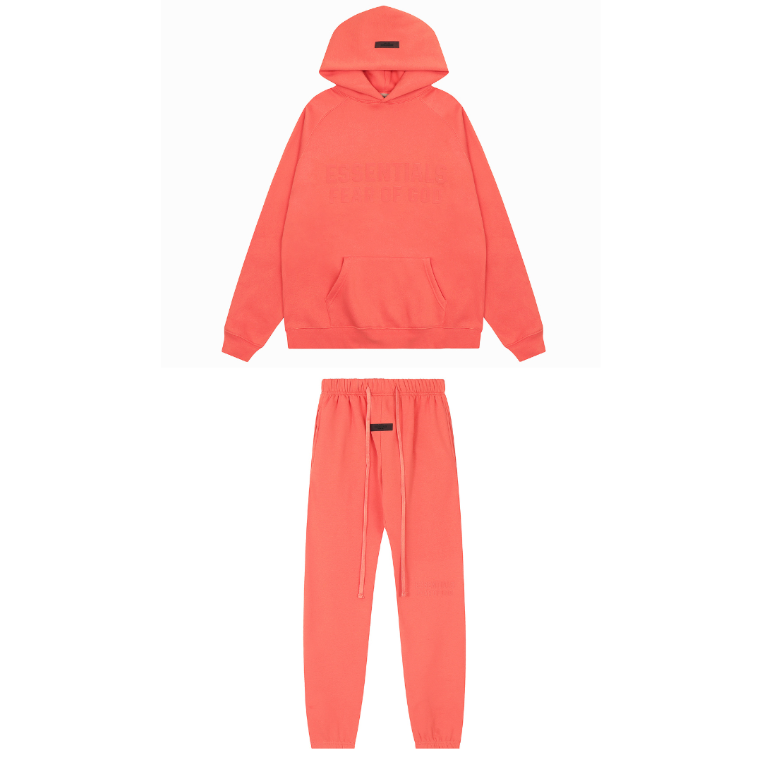 Essentials Fear of God Orangefarbener Trainingsanzug: Stilvoller Komfort für Streetwear-Looks