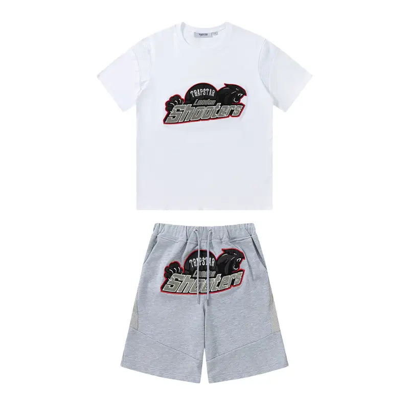 Coole Trapstar London Shooters Kurzes Set – Stylischer Streetwear Trainingsanzug