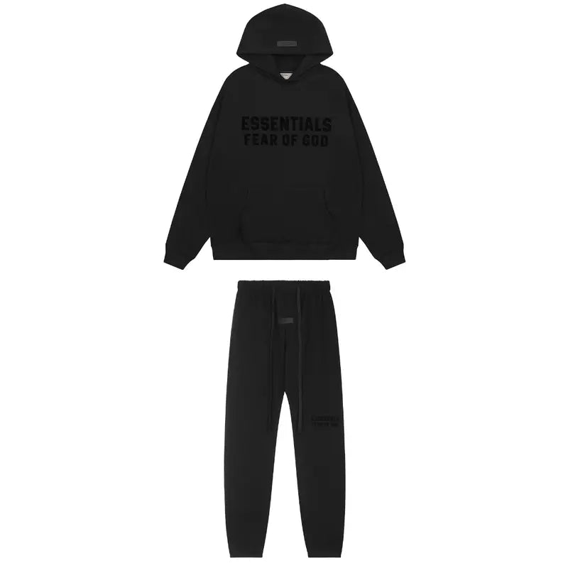 Essentials Fear of God Luxuriöser Schwarzer Trainingsanzug – Stilvoller Komfort für Jeden Tag