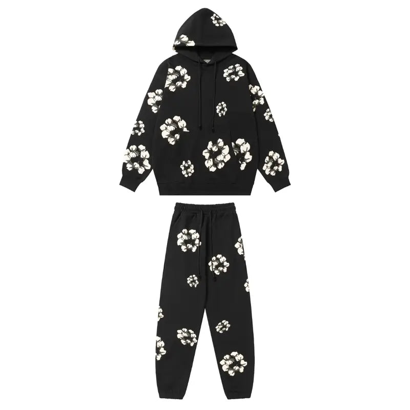Denim Tears Kaktus Schwarzer Trainingsanzug – Stylischer Freizeit-Look