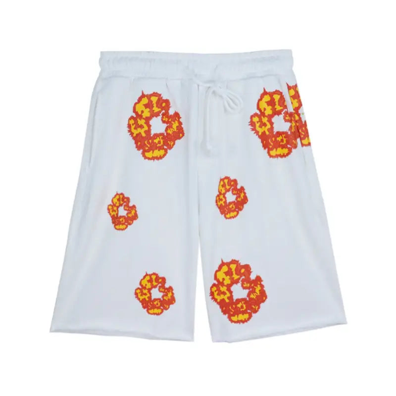 Denim Tears Weiße Baumwoll-Shorts: Bequem, Stilvoll für Sommer-Outfits