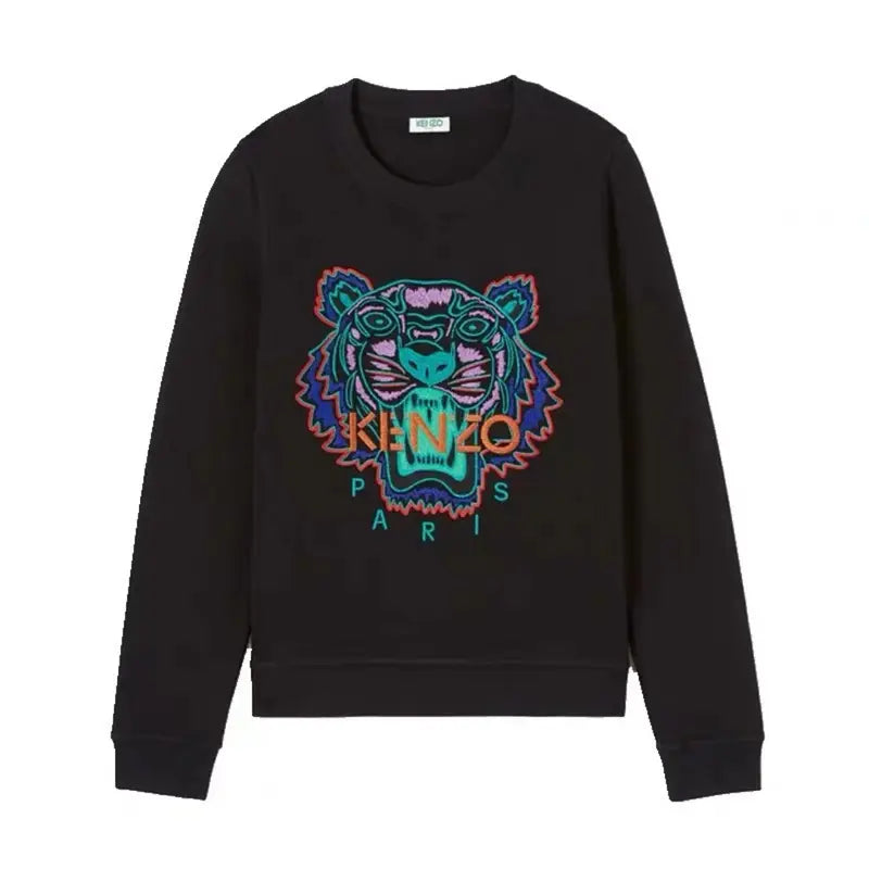 Exklusiver KENZO Tiger-Stickerei Baumwoll-Hoodie für Herren – Stilvoll & Bequem
