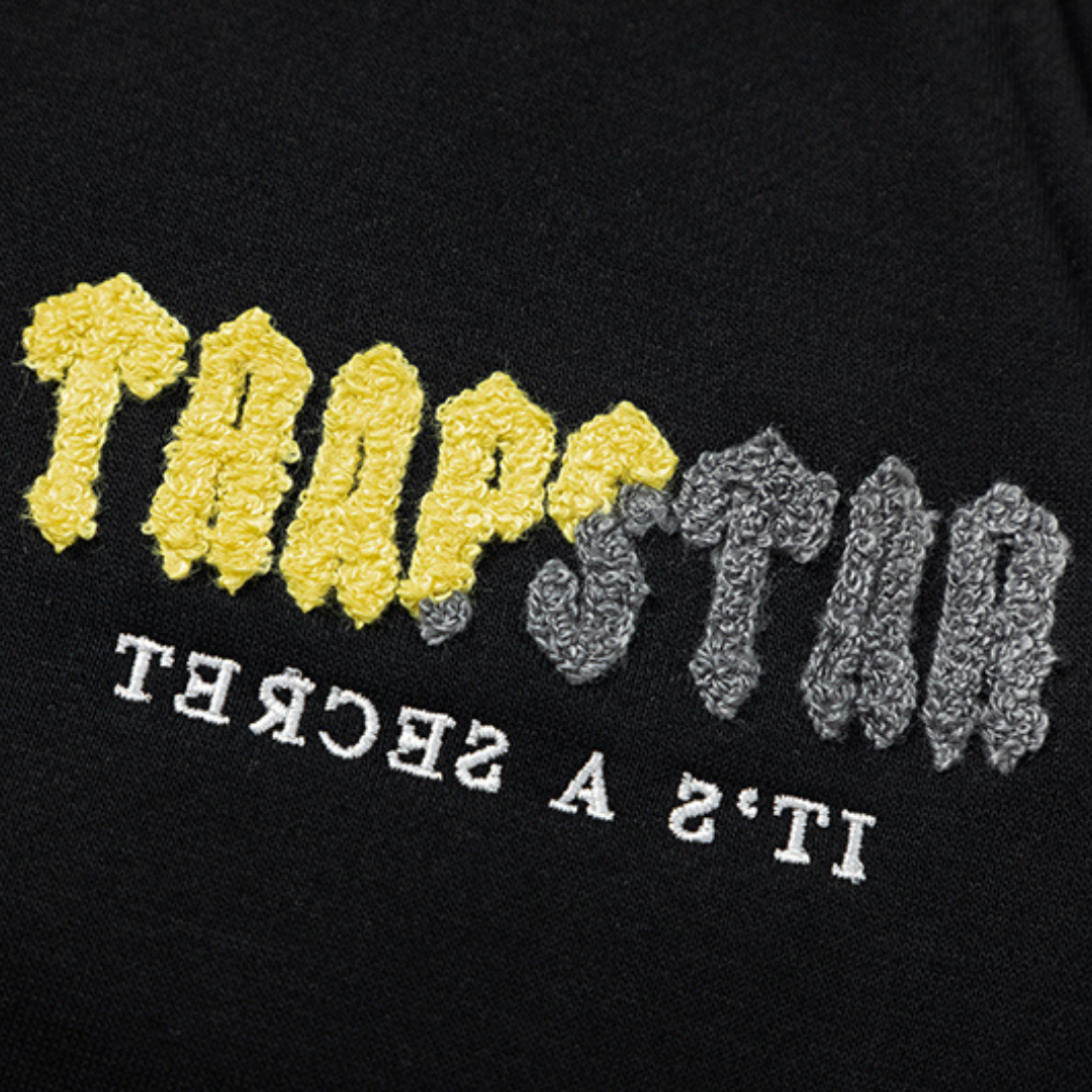 Trapstar Decoded 2.0 Kapuzen-Trainingsanzug Schwarz Gelb – Ultimativer Streetwear-Komfort