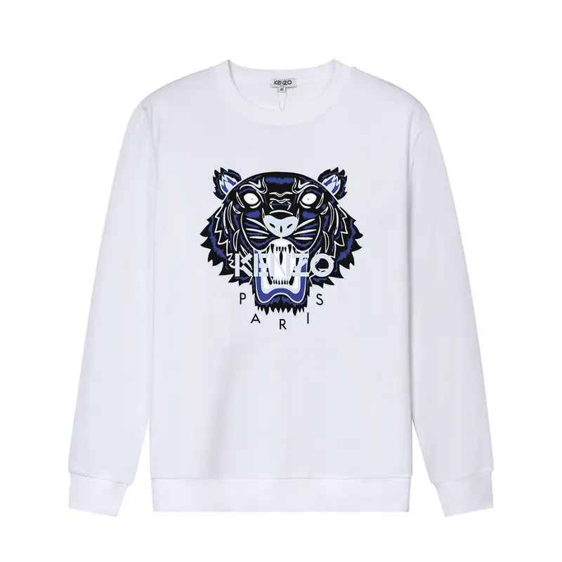 Luxuriöser Kenzo Tiger Stickerei Baumwoll-Hoodie für Herren – Bequem & Stilvoll