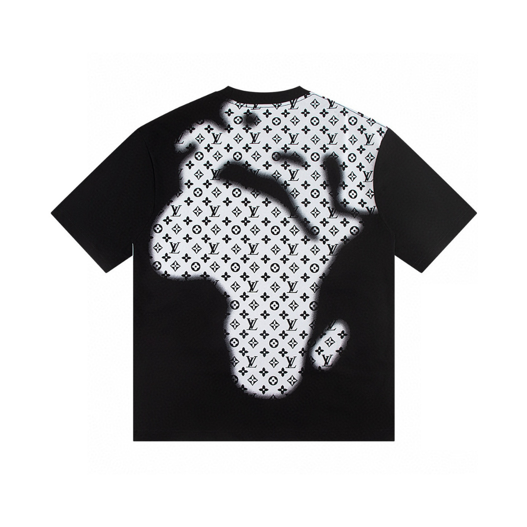 Louis Vuitton Luxuriöses Baumwoll-T-Shirt für Herren – Stilvoller Monogramm-Print