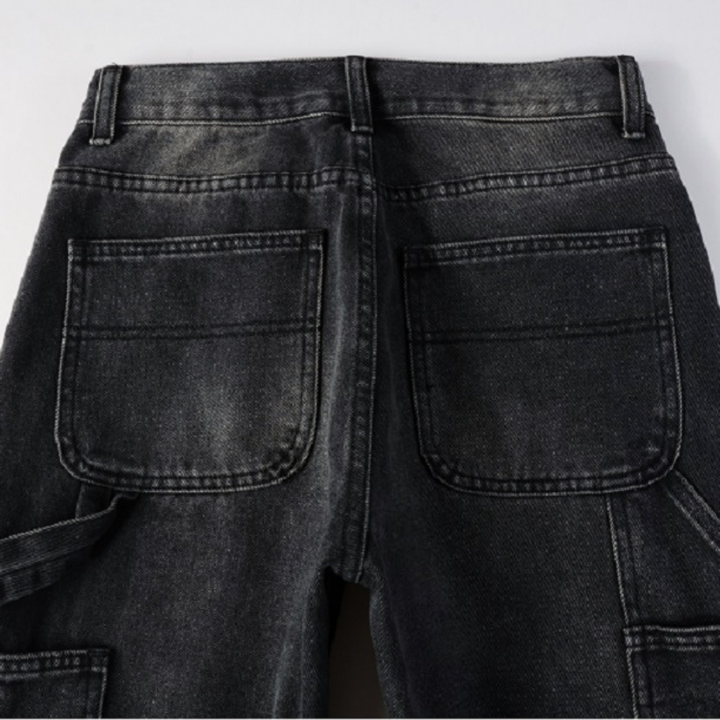 Amiri Herren Luxus Flared Jeans – Schwarze Designer Bootcut Stretch Denim