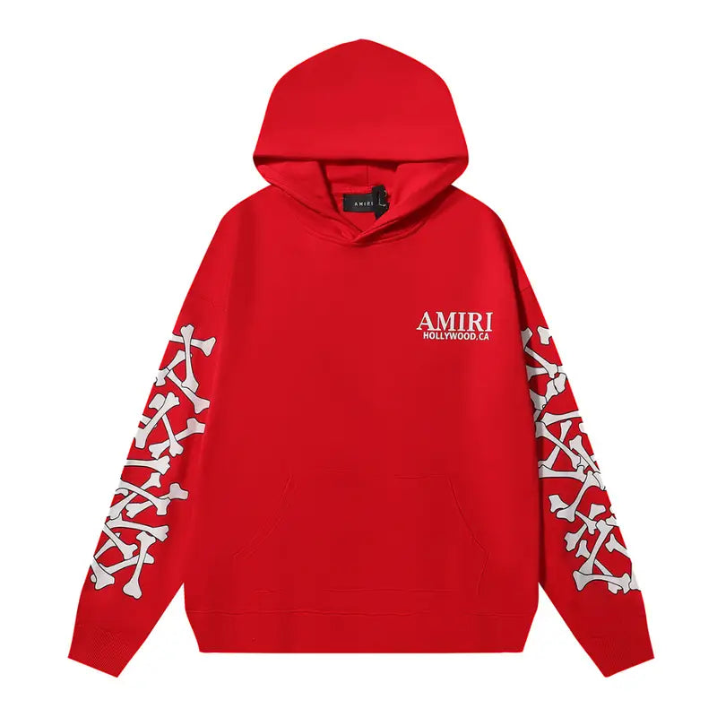 Amiri Bones Luxus Kapuzenpullover – Stylischer Designer Hoodie mit Knochen-Print für Herren