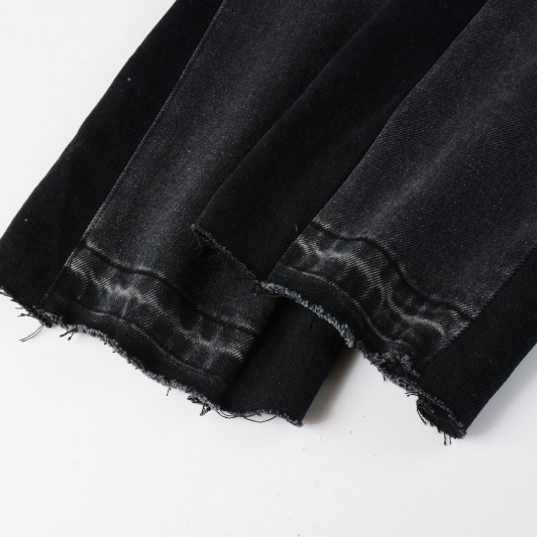 Amiri Herren Luxus Flared Jeans – Schwarze Designer Bootcut Stretch Denim