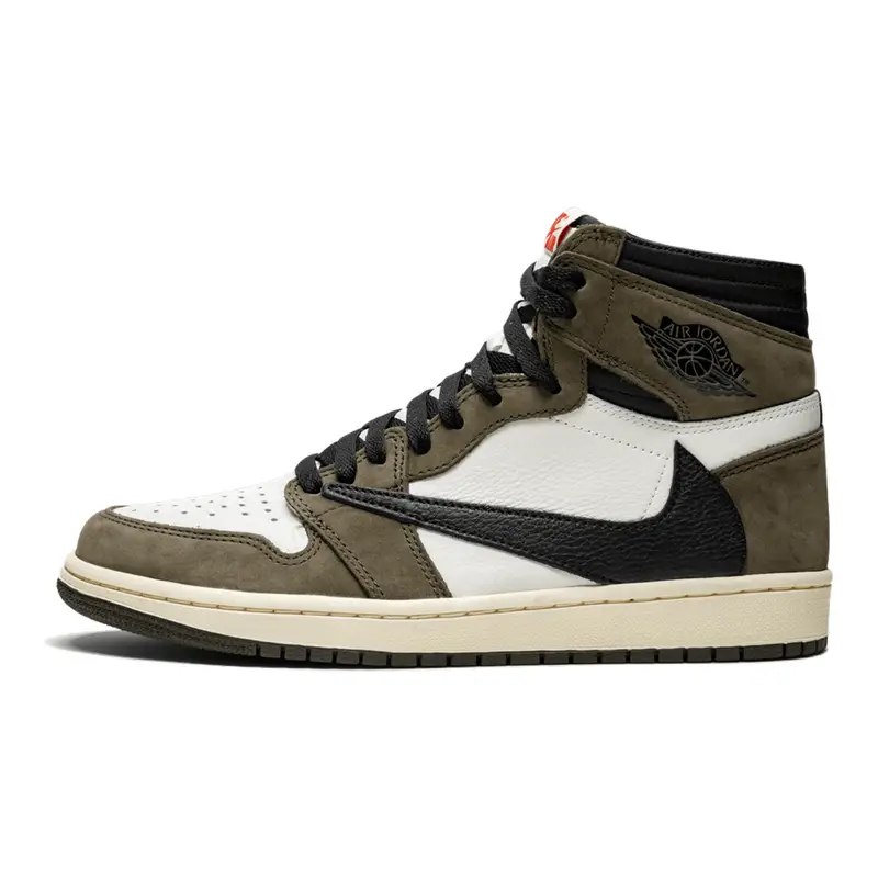 Ikonischer Air Jordan 1 High OG Travis Scott Reversed Swoosh Premium Sneaker