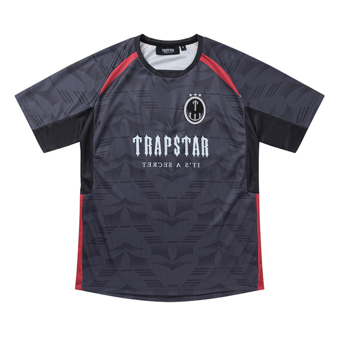 Trapstar Irongate Gradient Schwarz Rot Herren T-Shirt Streetwear Design