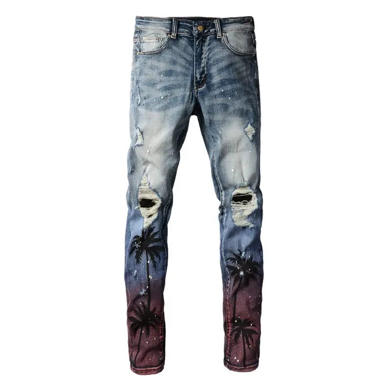 Amiri Palmblaue Luxus Designer Jeans Herren – Premium Denim, Beste Passform
