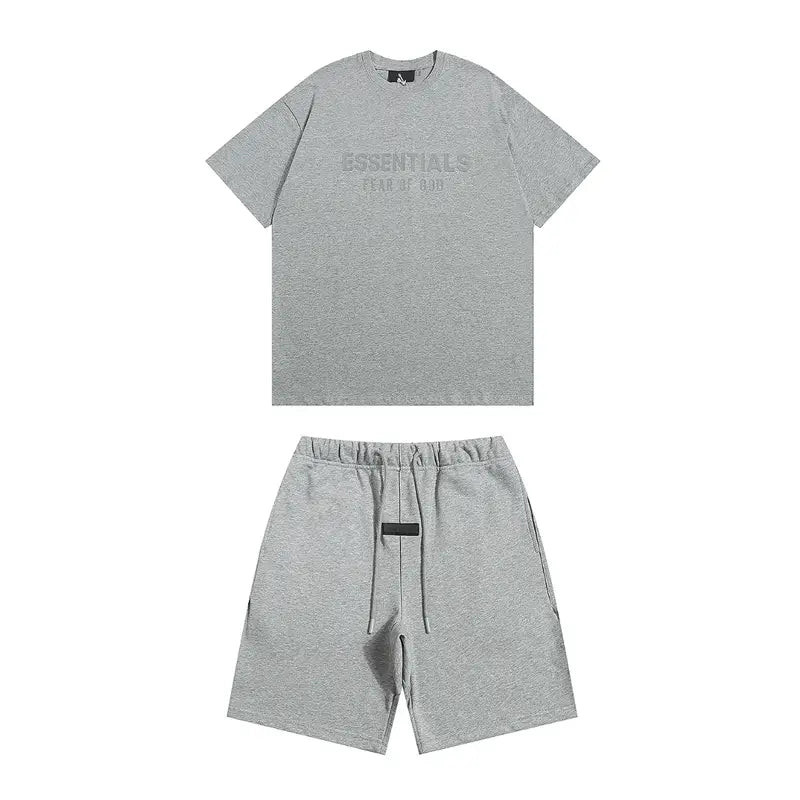 Essentials Fear of God Minimalistisches Kurzarm-Set: Bequeme Streetwear für Herren