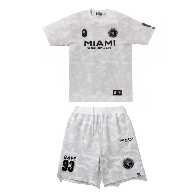 Bape Miami Streetwear Set: Stylisches T-Shirt & Shorts für Herren, Bequem