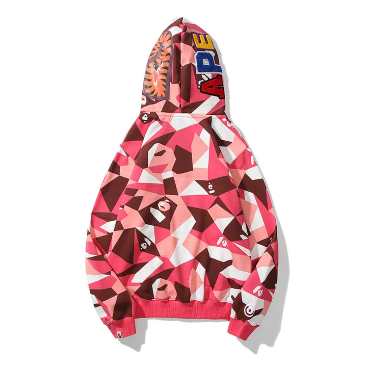 BAPE Streetwear Hai Camo Hoodie – Exklusiver Japanischer Kapuzenpullover für Herren