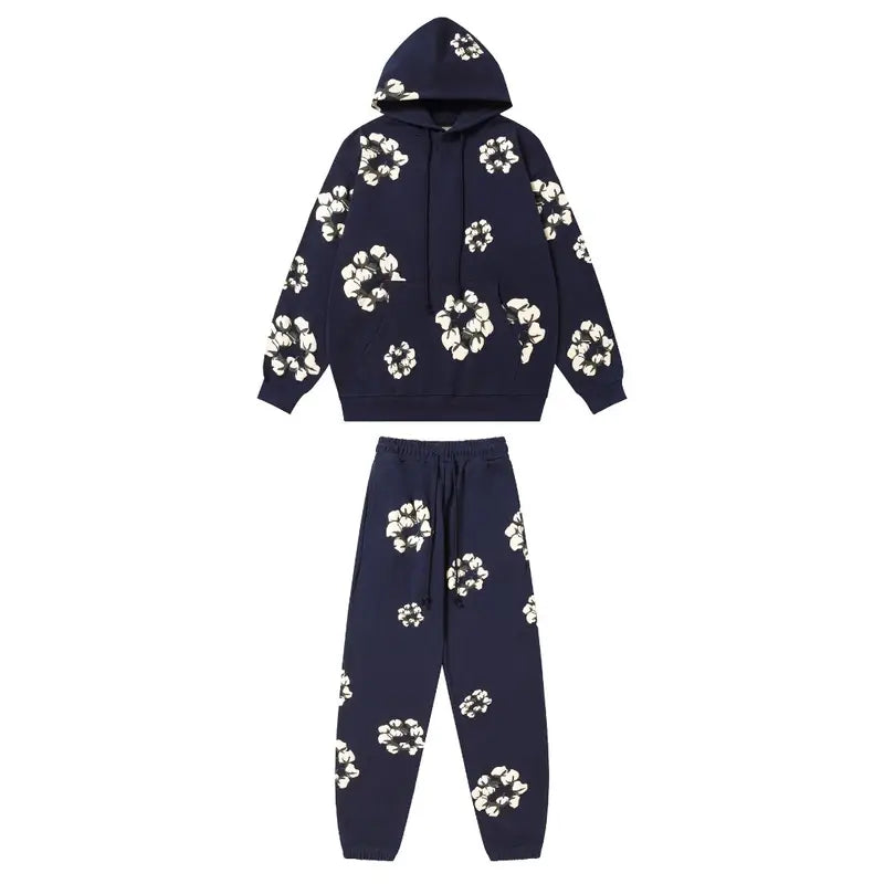 Denim Tears Kaktus Blau Trainingsanzug – Stylisches Designer-Set